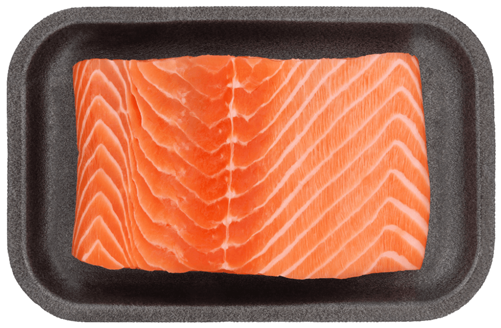 Salmon food tray packaging